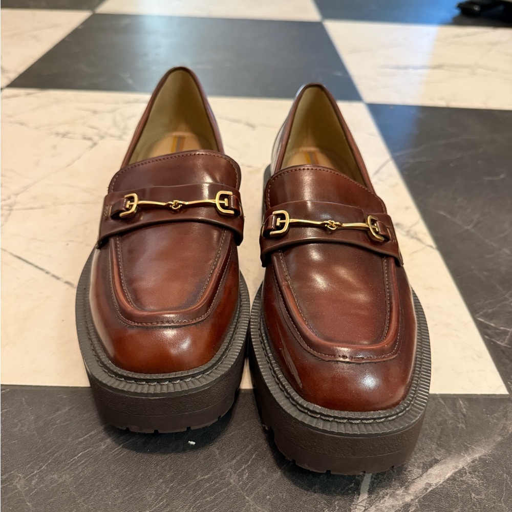 Sam Edelman Laurs Spiced Brandy Leather Loafers | Size 8.5 | EUC - Picture 6 of 6